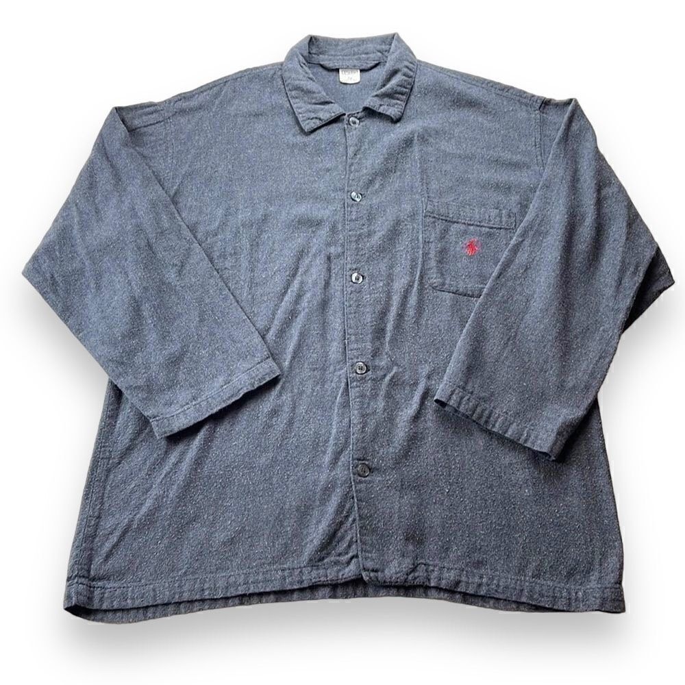 Polo Ralph Lauren Pajama Shirt Mens Small S‎ Gray Button Down Underwear Shirt